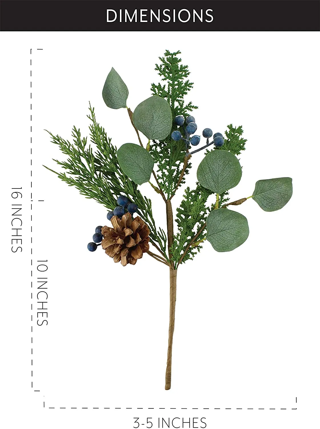 Blue Berry Greenery Picks (Set of 3, 16-Inch)