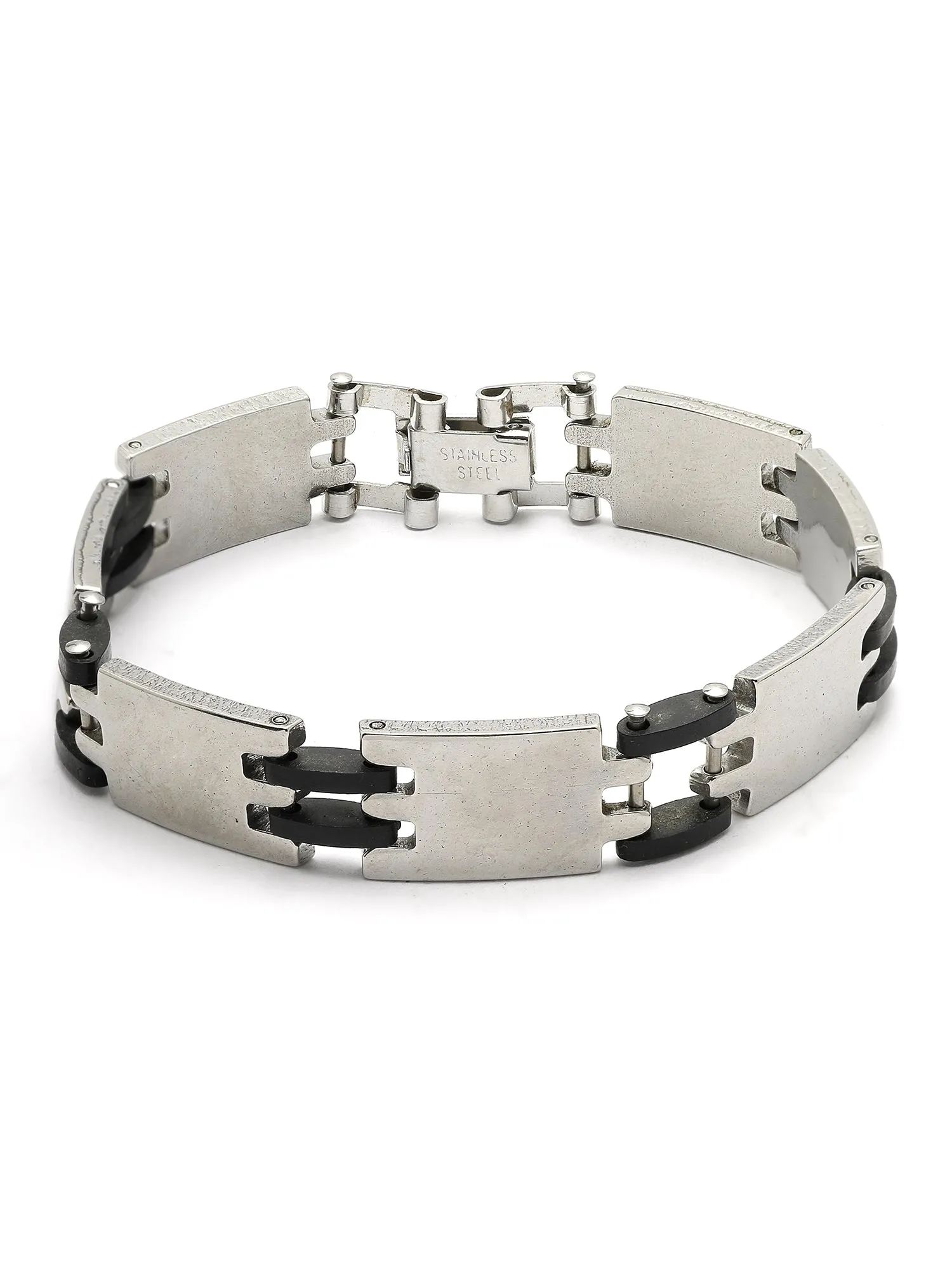 Bohey by KARATCART Men Silver Plated Link Bracelet