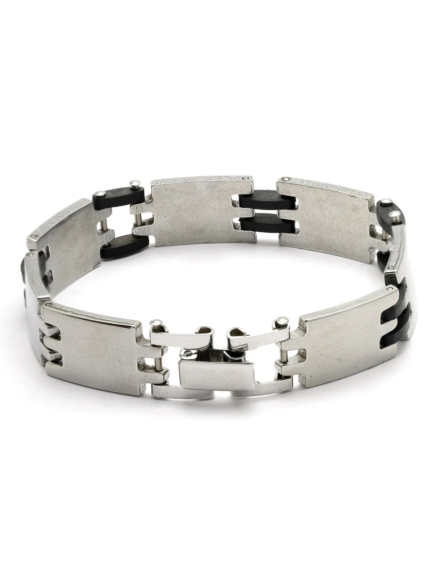 Bohey by KARATCART Men Silver Plated Link Bracelet