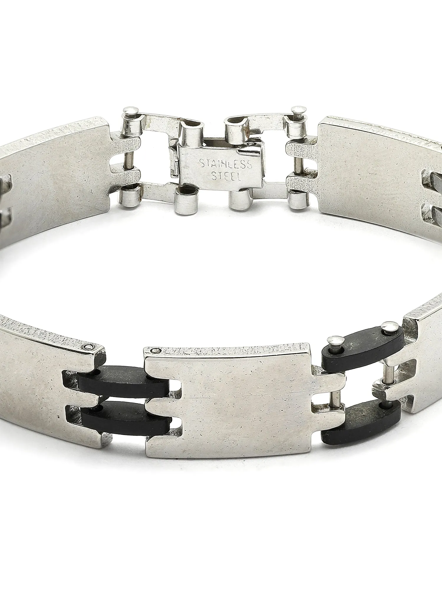 Bohey by KARATCART Men Silver Plated Link Bracelet