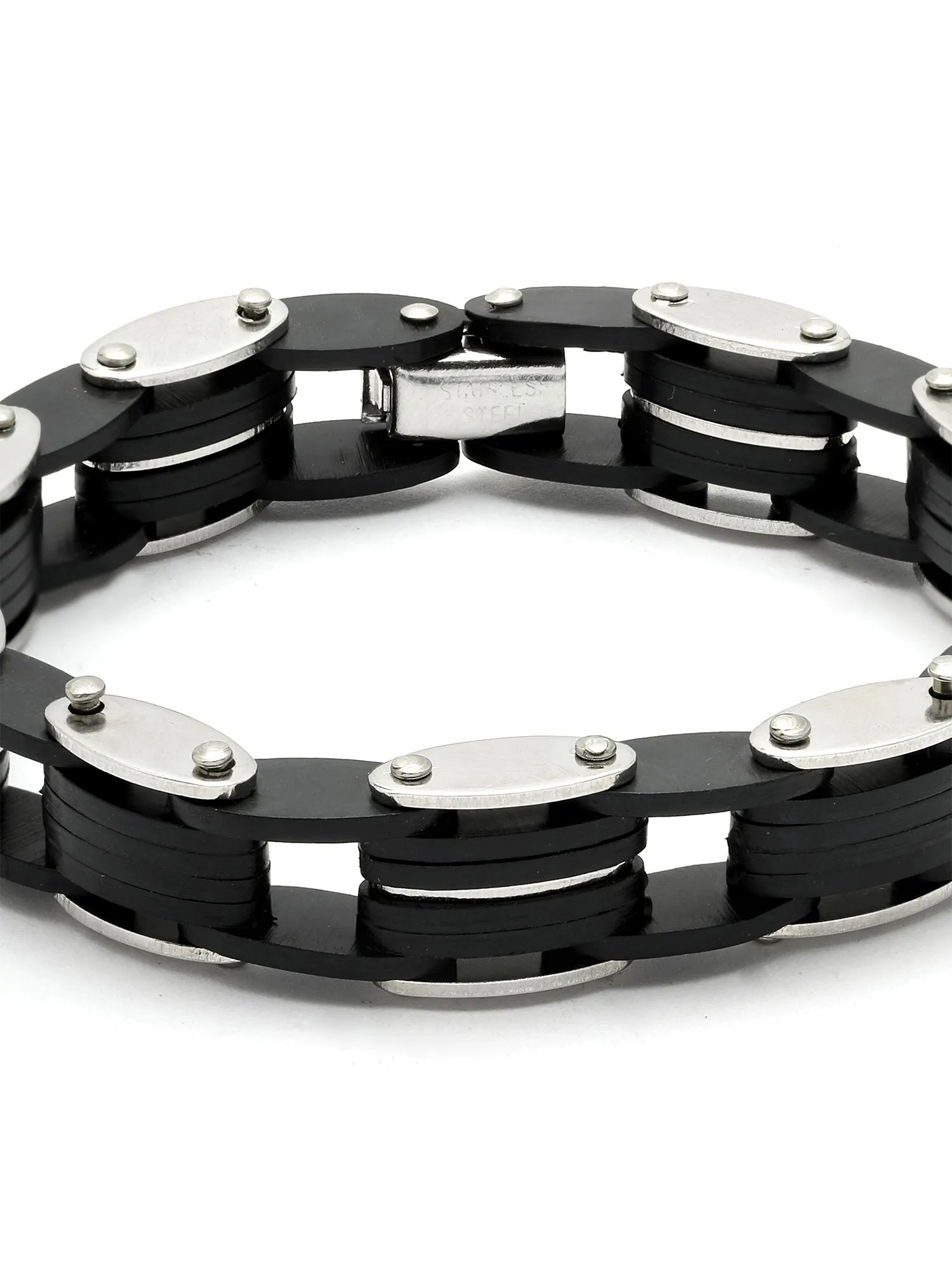 Bohey by KARATCART Men Silver Plated Link Bracelet