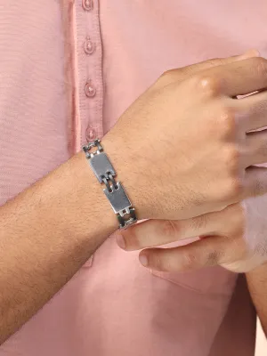 Bohey by KARATCART Men Silver Plated Link Bracelet