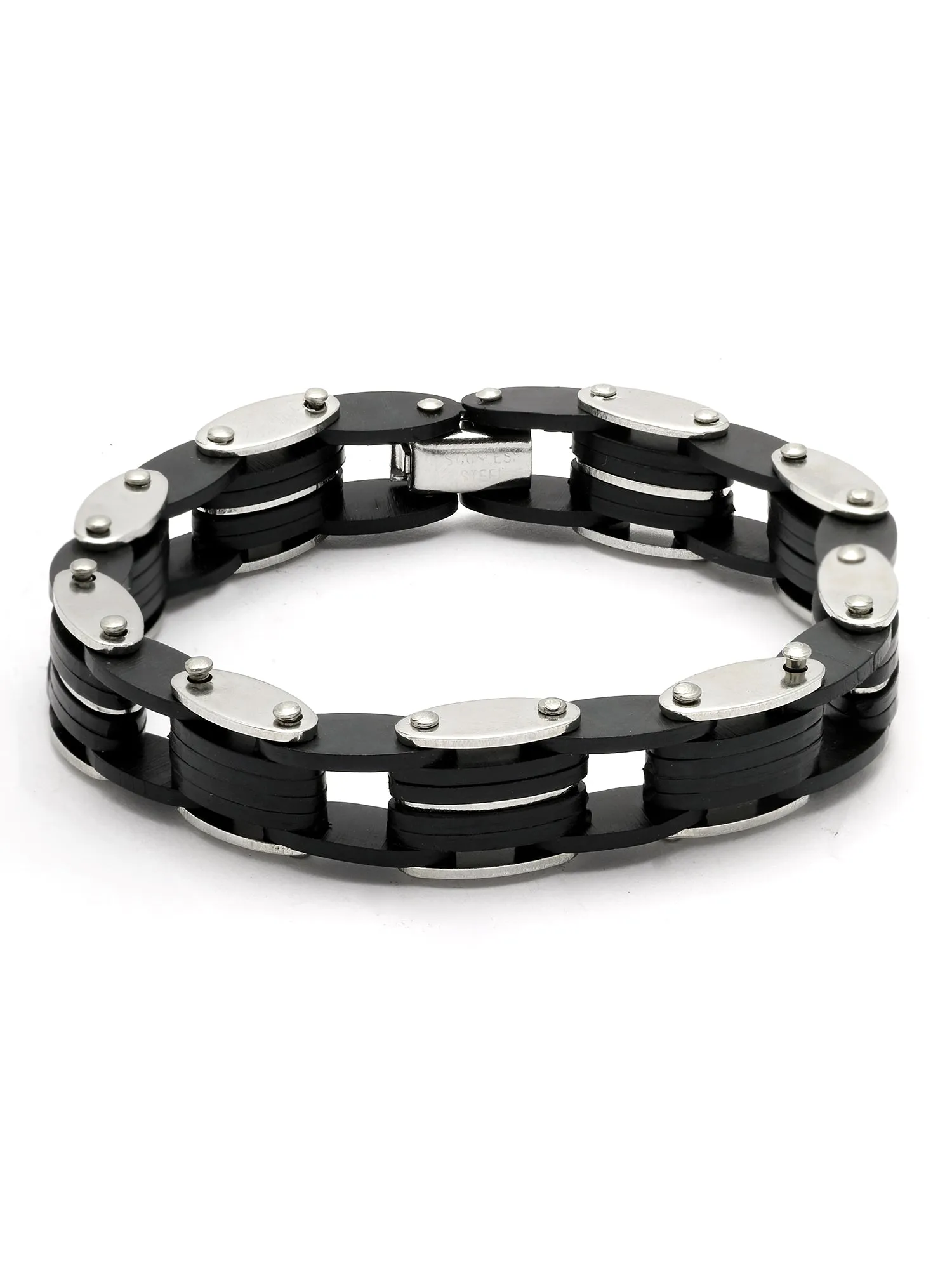 Bohey by KARATCART Men Silver Plated Link Bracelet