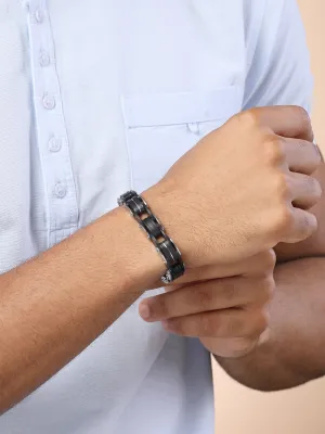 Bohey by KARATCART Men Silver Plated Link Bracelet