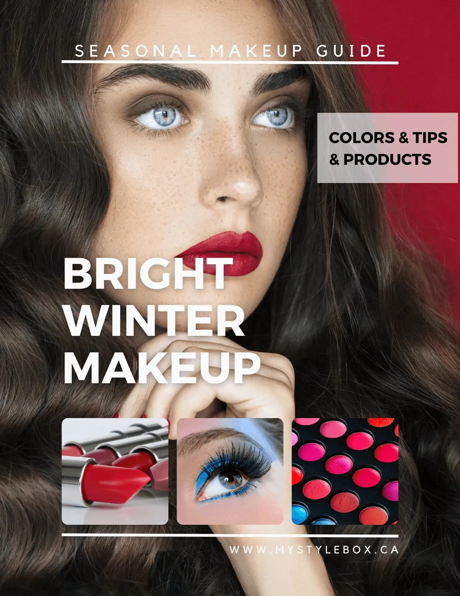 Bright Winter Digital Color Palette and Makeup Guide