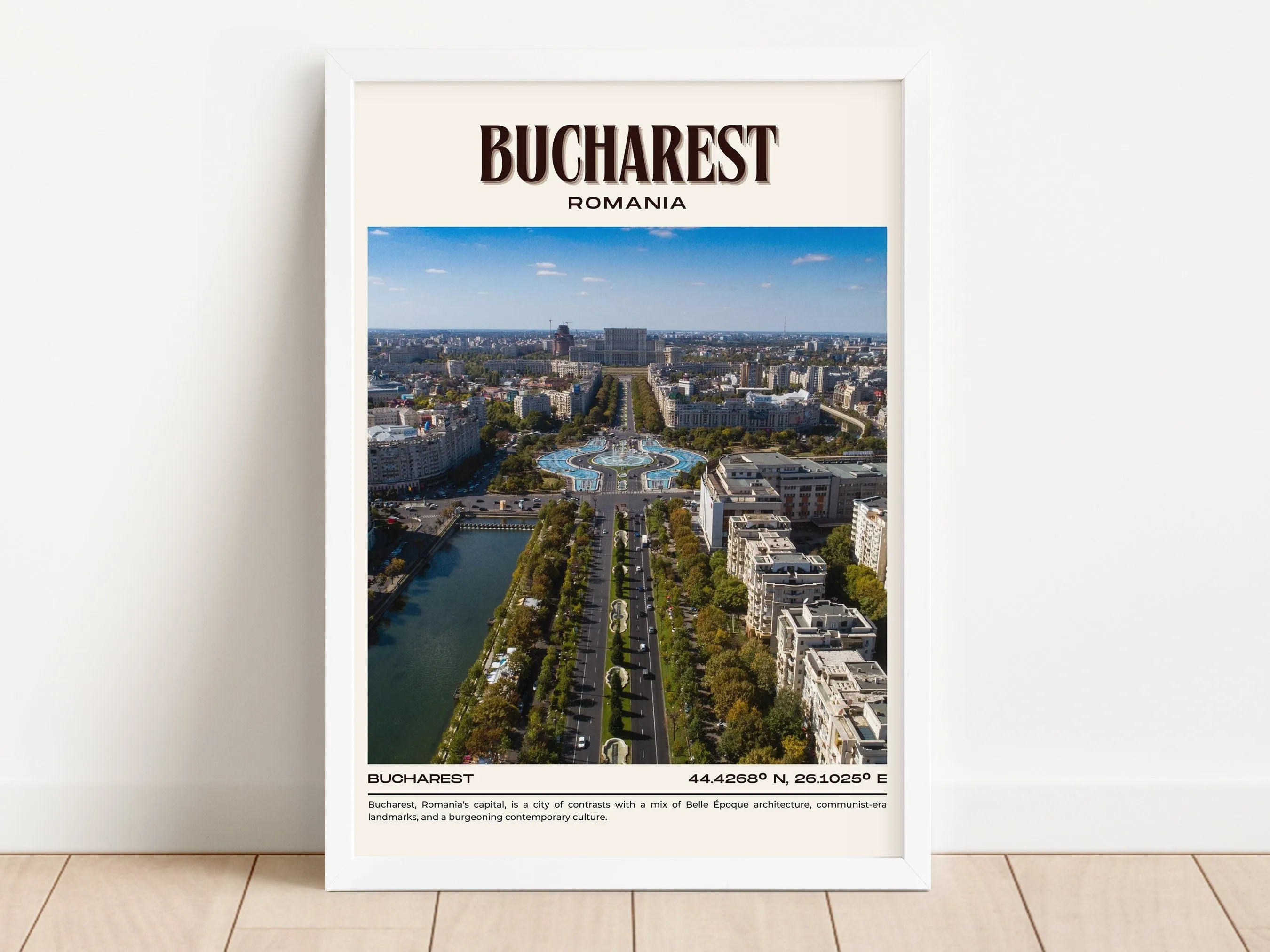 Bucharest Vintage Wall Art, Romania