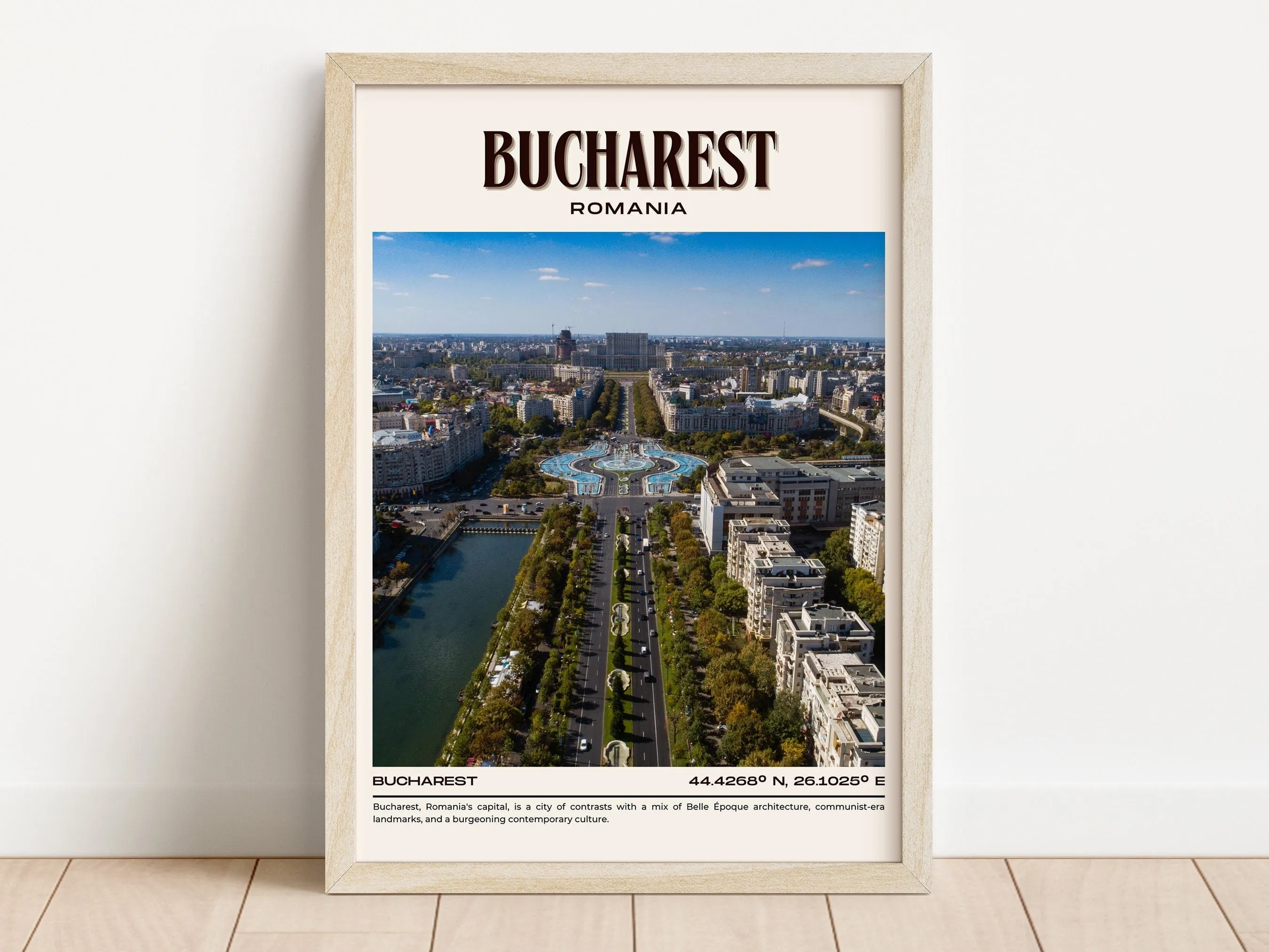 Bucharest Vintage Wall Art, Romania