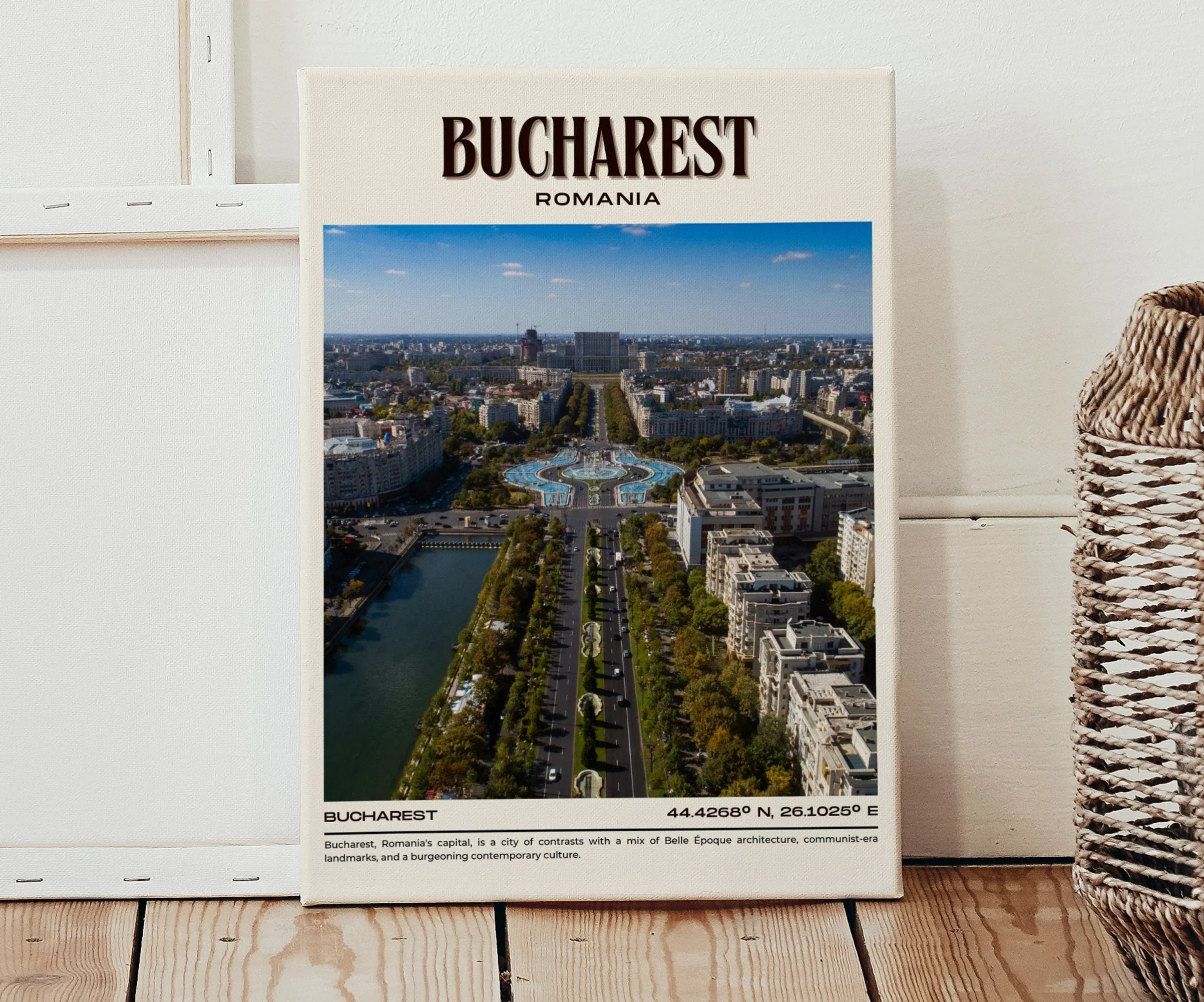 Bucharest Vintage Wall Art, Romania