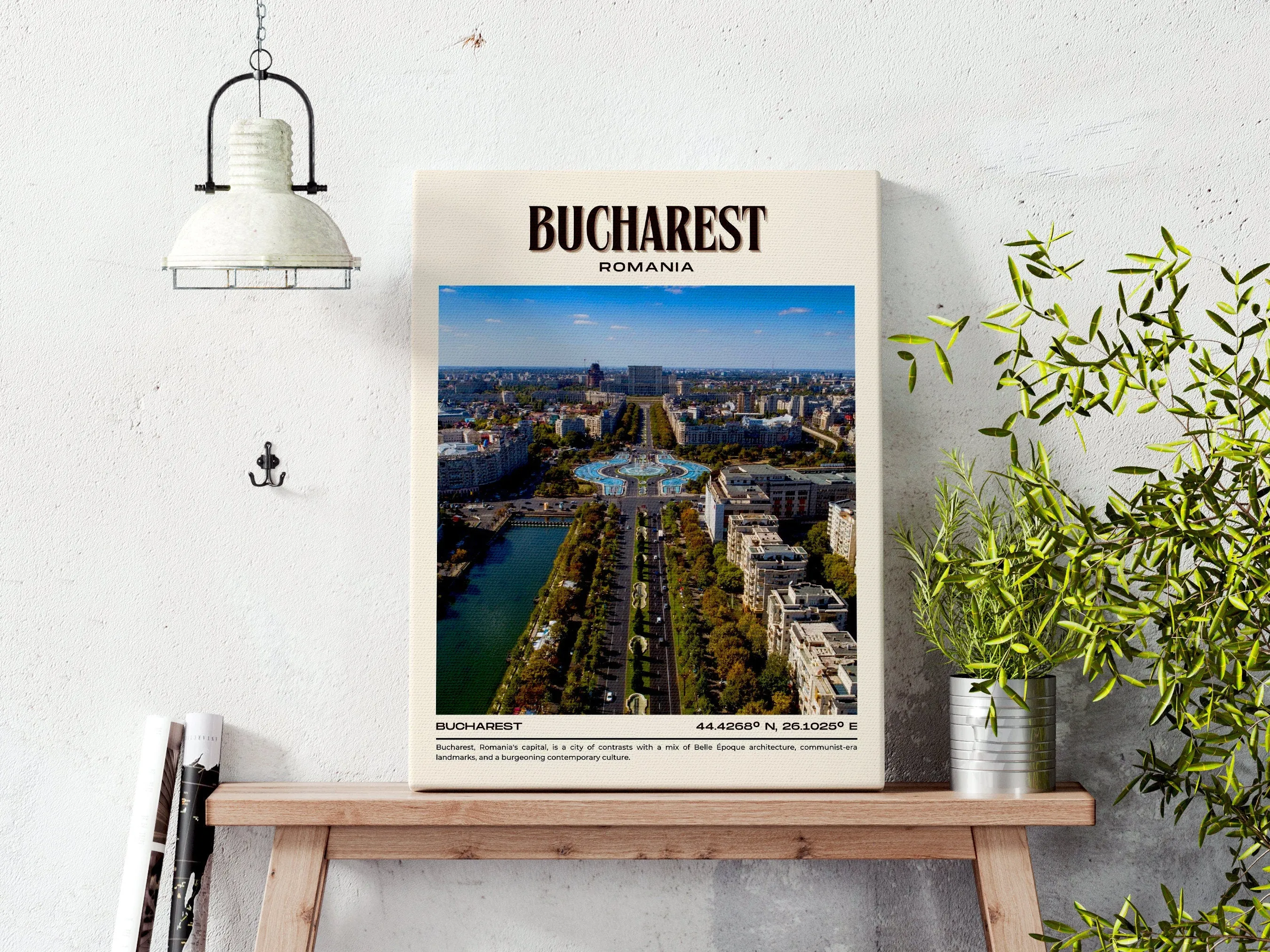 Bucharest Vintage Wall Art, Romania