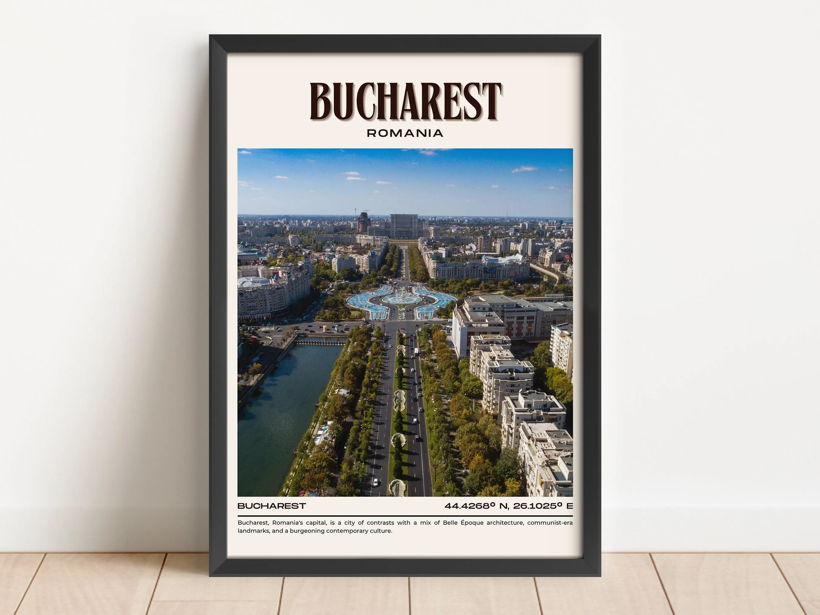 Bucharest Vintage Wall Art, Romania