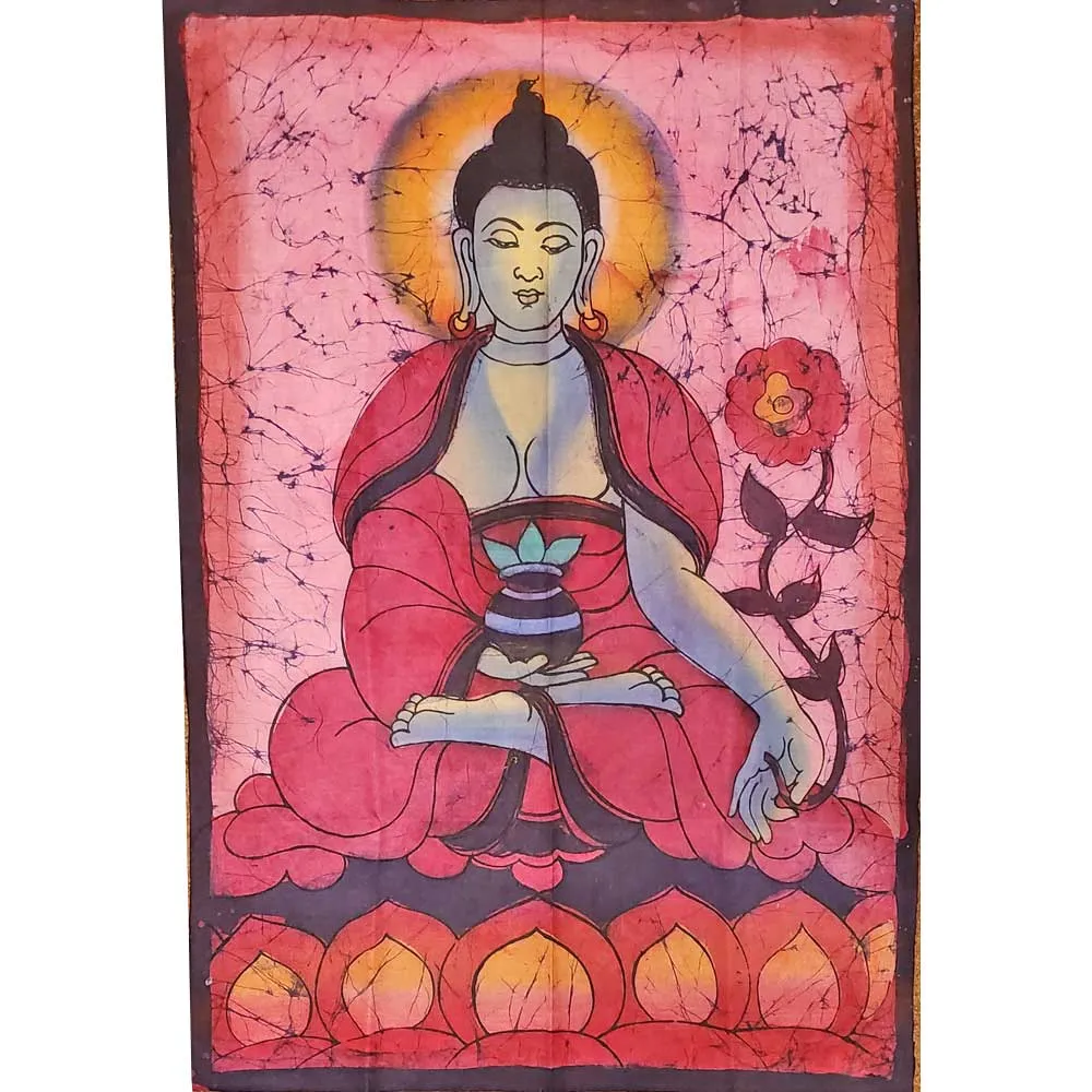 Buddha Calling the Earth to Witness Mudra Enlightenment Double Sided Banner