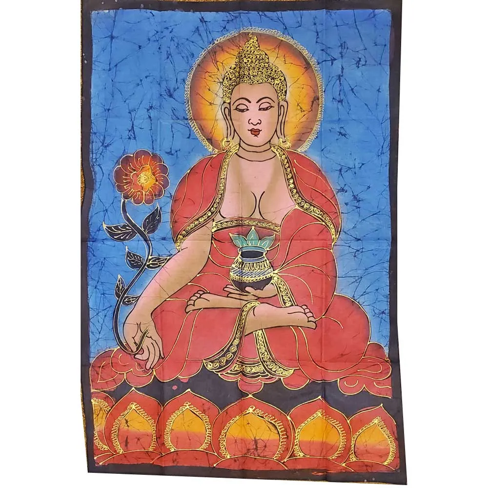 Buddha Calling the Earth to Witness Mudra Enlightenment Double Sided Banner