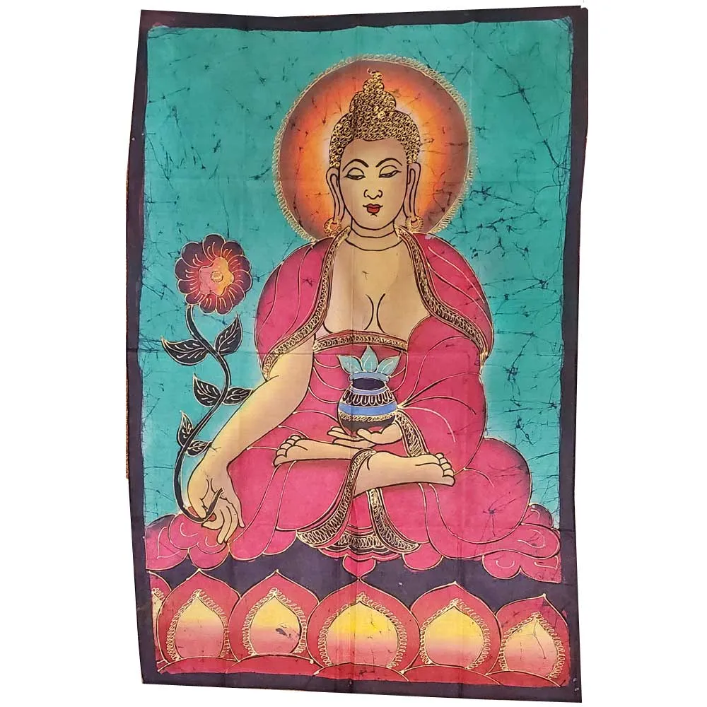 Buddha Calling the Earth to Witness Mudra Enlightenment Double Sided Banner