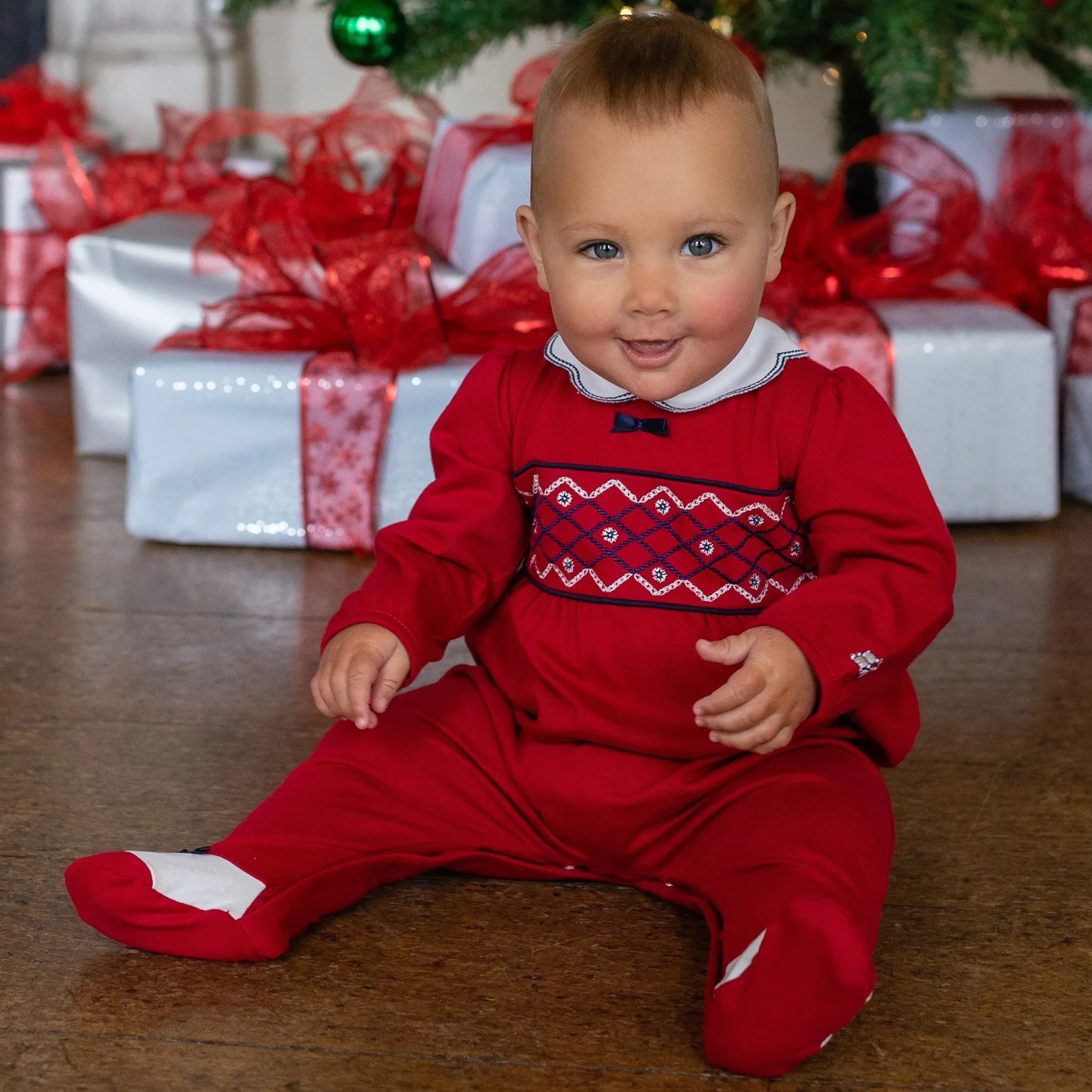 Carol Red Baby Girls Babygrow