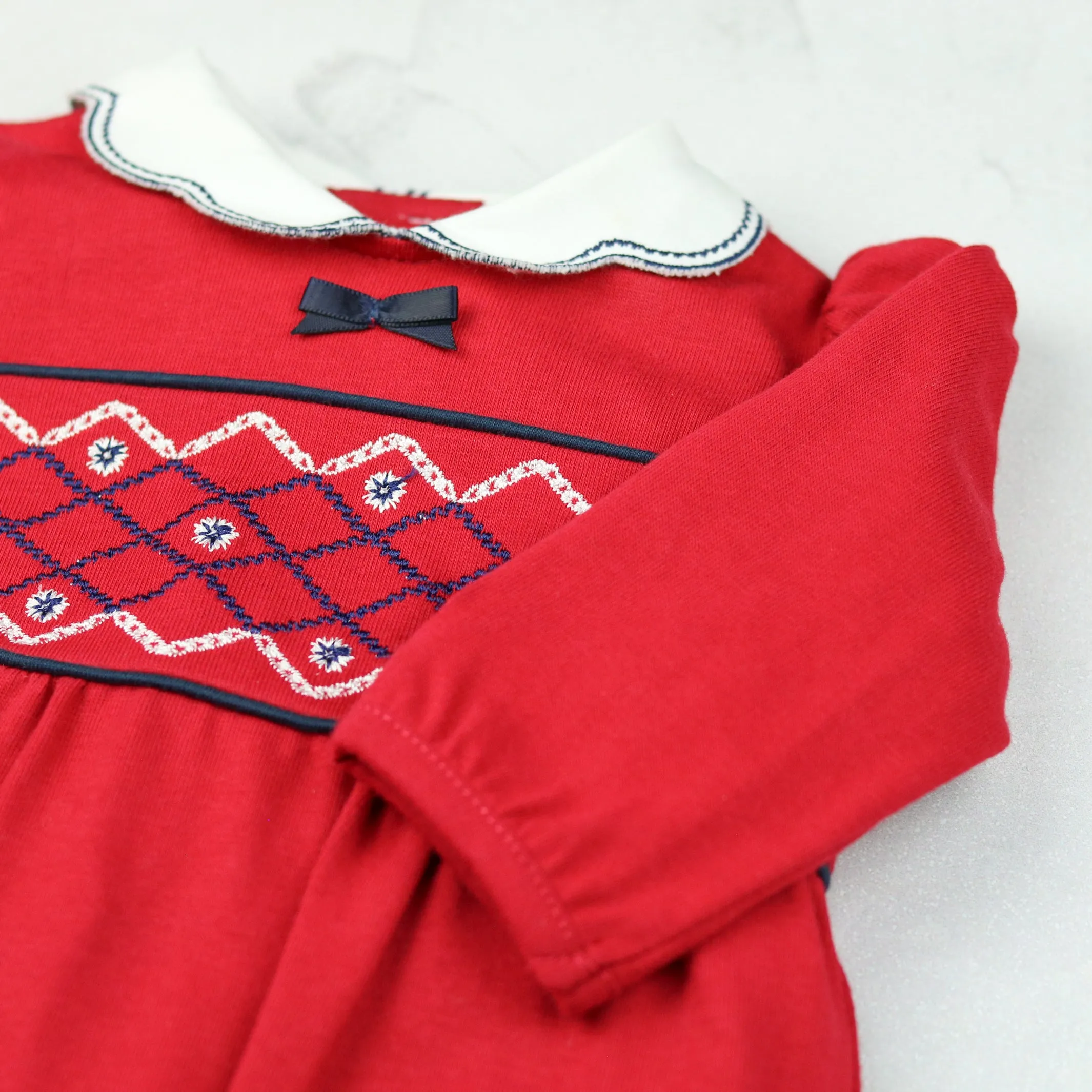 Carol Red Baby Girls Babygrow