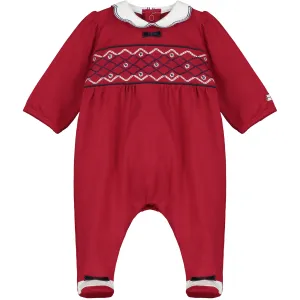 Carol Red Baby Girls Babygrow