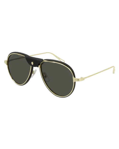 CARTIER | Santos de Cartier Man Sunglasses | Black & Gold