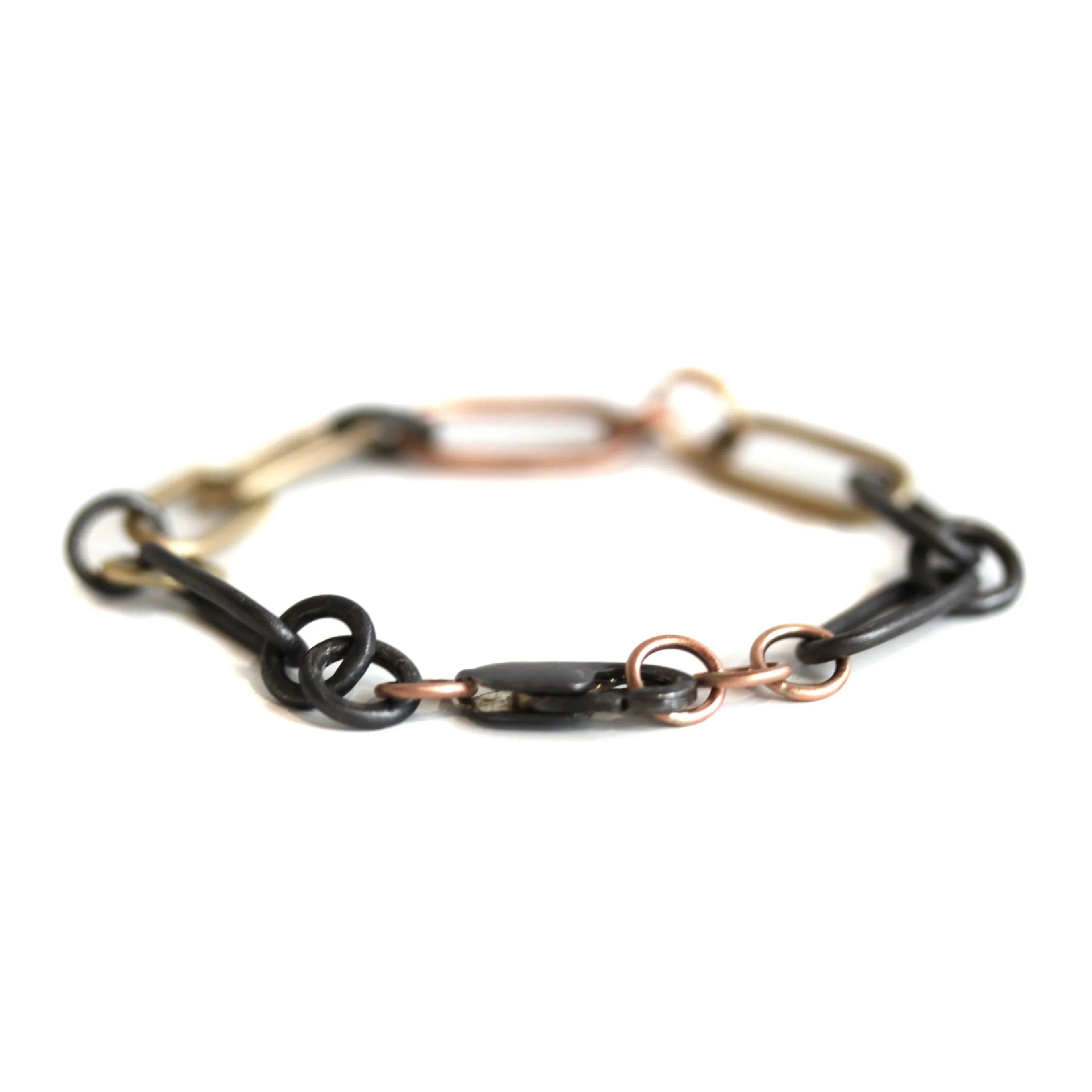Chunky Mixed Gold Link Bracelet