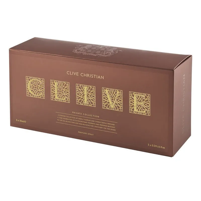 Clive Christian Private Collection Masculine Large Perfume Traveler Gift Set, 5x10ml