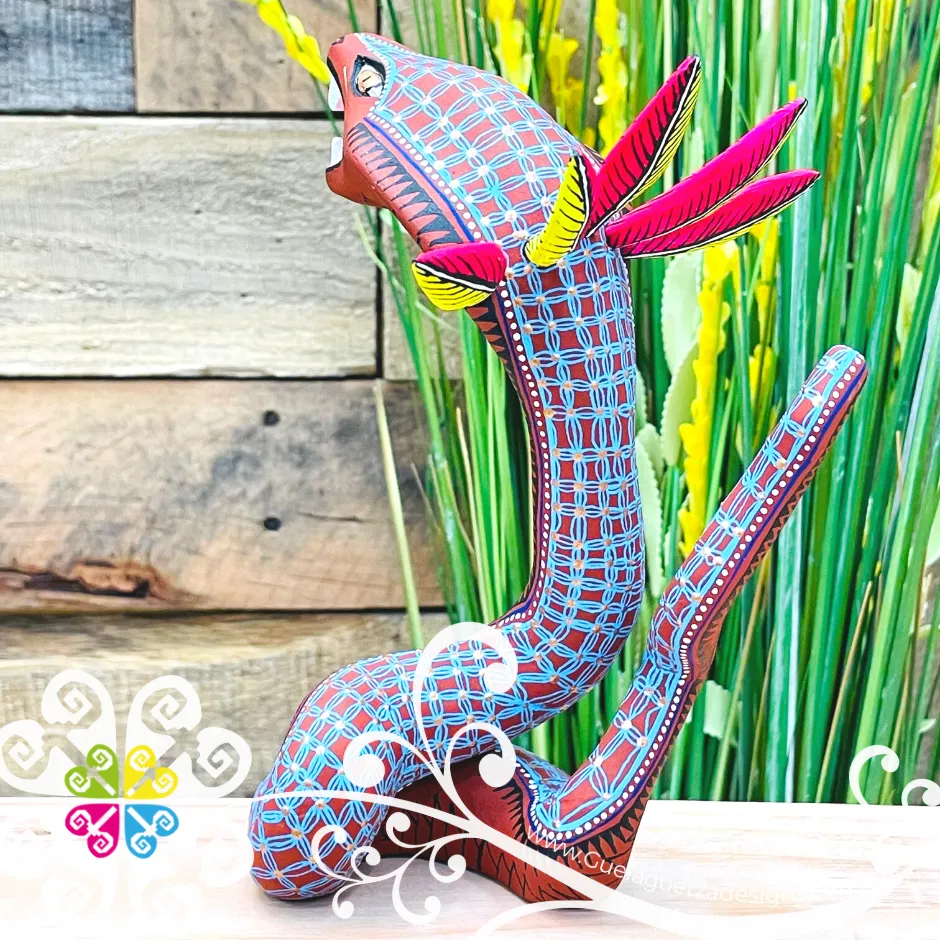 Cobra Alebrije- Handcarve Wood Decoration Figure