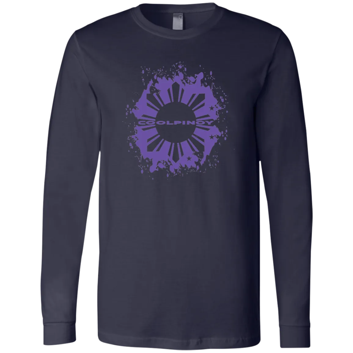 CoolPinoy Ube Splash Unisex Jersey Long Sleeve T-Shirt