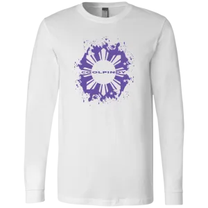 CoolPinoy Ube Splash Unisex Jersey Long Sleeve T-Shirt