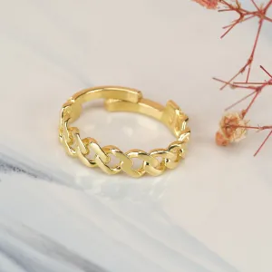 Curb Chain Ring in Solid Silver Dainty Jewelry