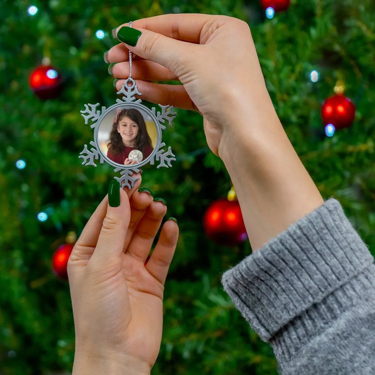 CUSTOM ORNAMENT - Pewter Snowflake Ornament