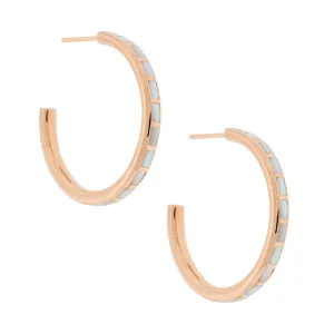Dash Gemstone Sterling Rose Gold Vermeil Hoop Earrings