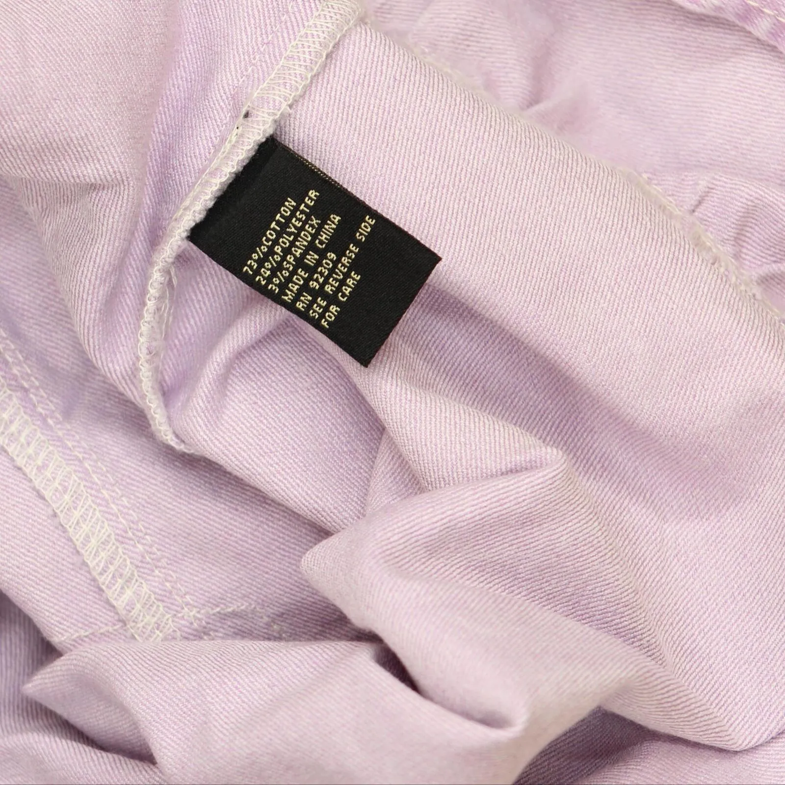 DG2 Womens Ruffled-Hem Classic Stretch Denim Jacket 688254 Lavender Purple S