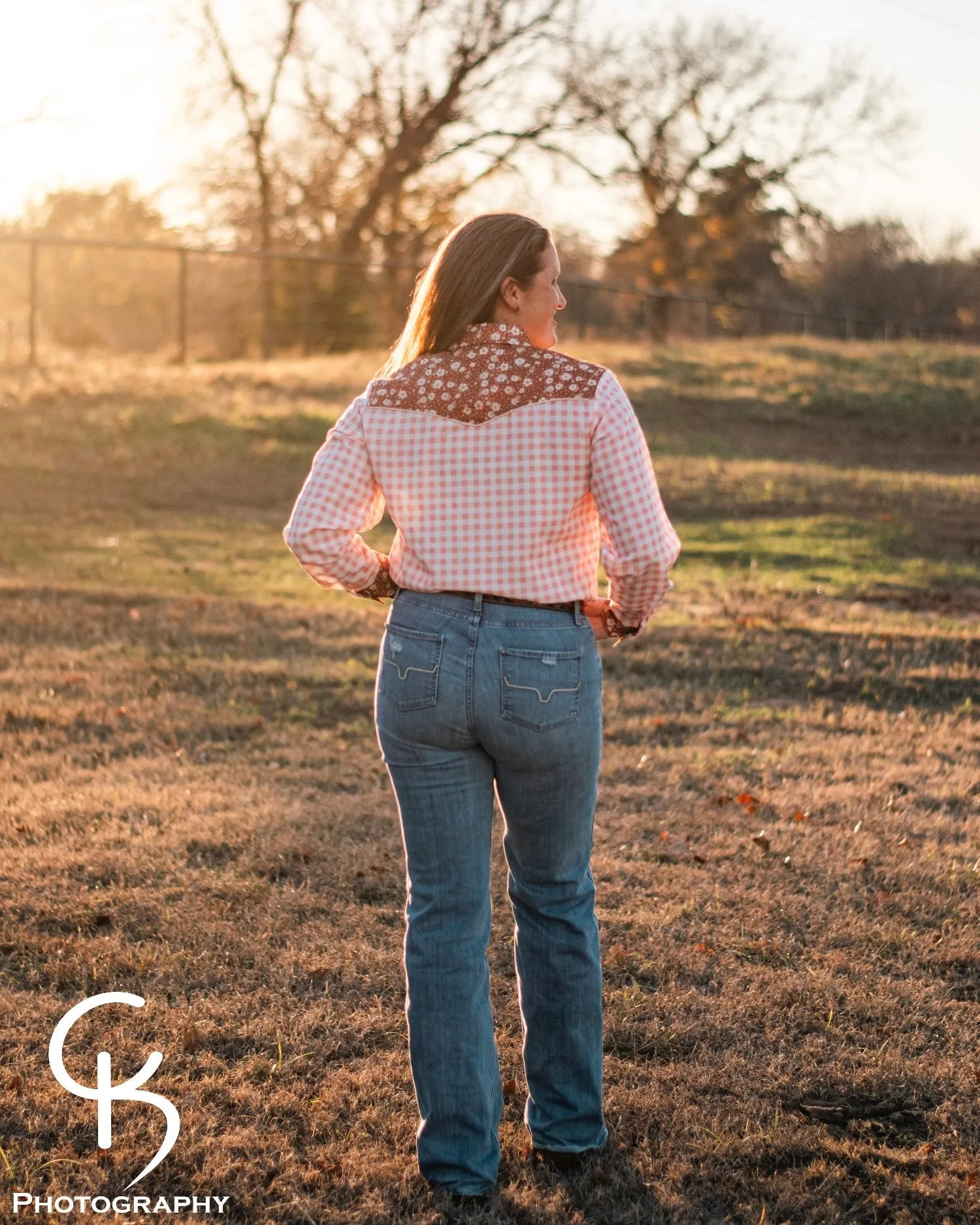 Ditzy Daisy Long Sleeved Pearl Snap Shirt