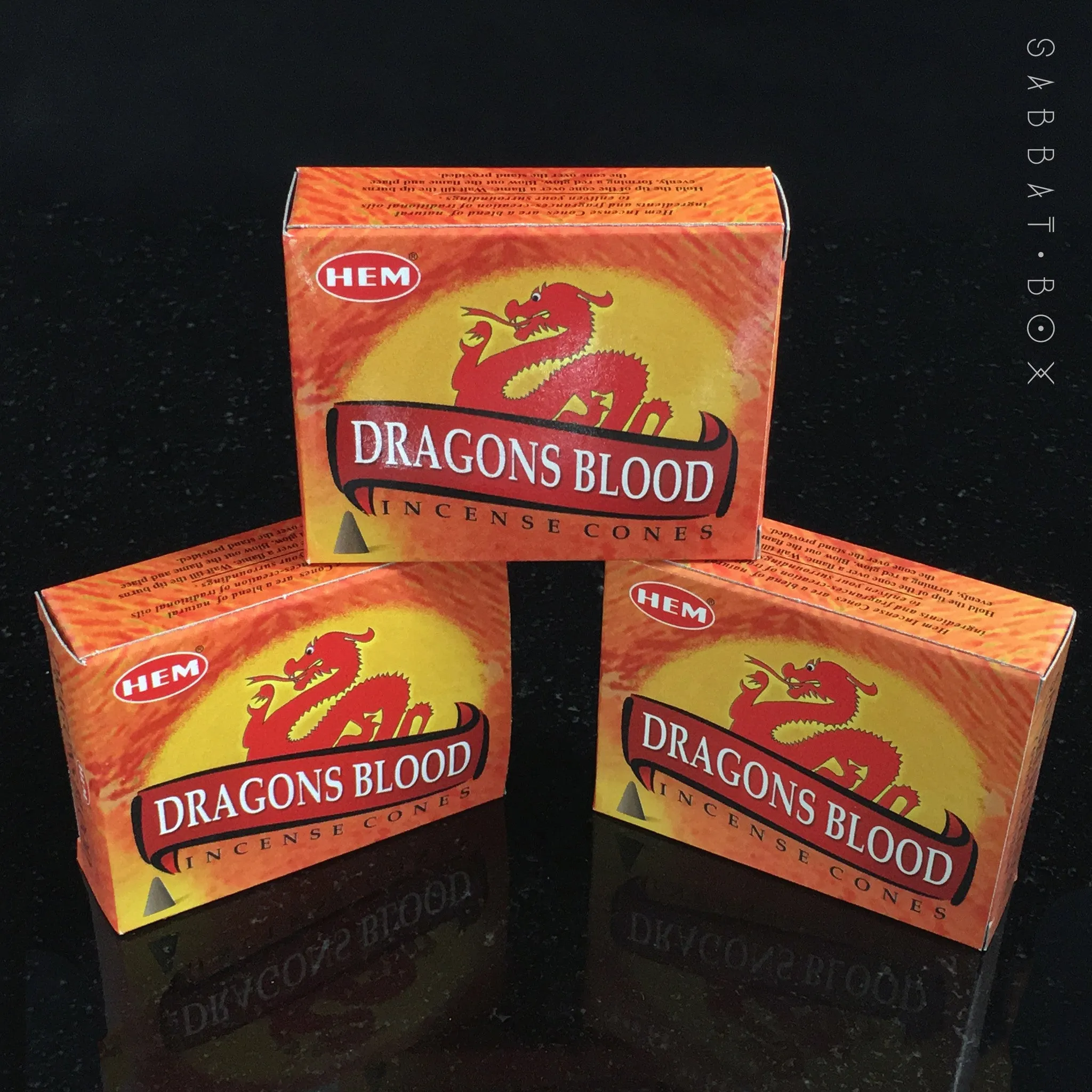 Dragon's Blood Cone Incense by HEM 10 Pack