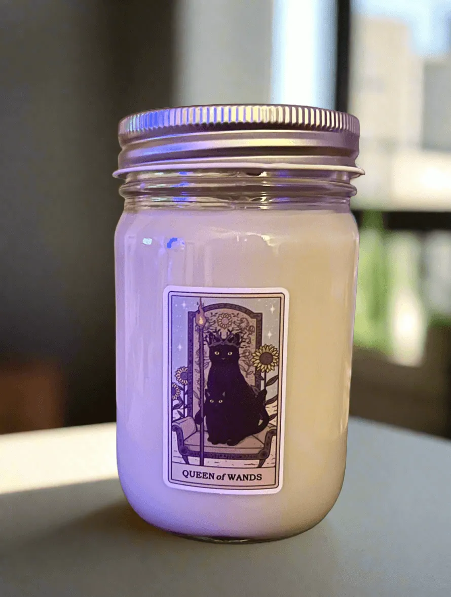 Dragons Blood Scent 12 oz Tarot Card Soy Candle