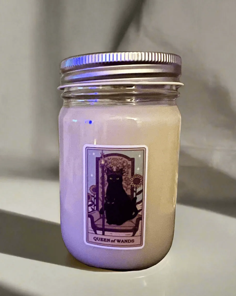 Dragons Blood Scent 12 oz Tarot Card Soy Candle