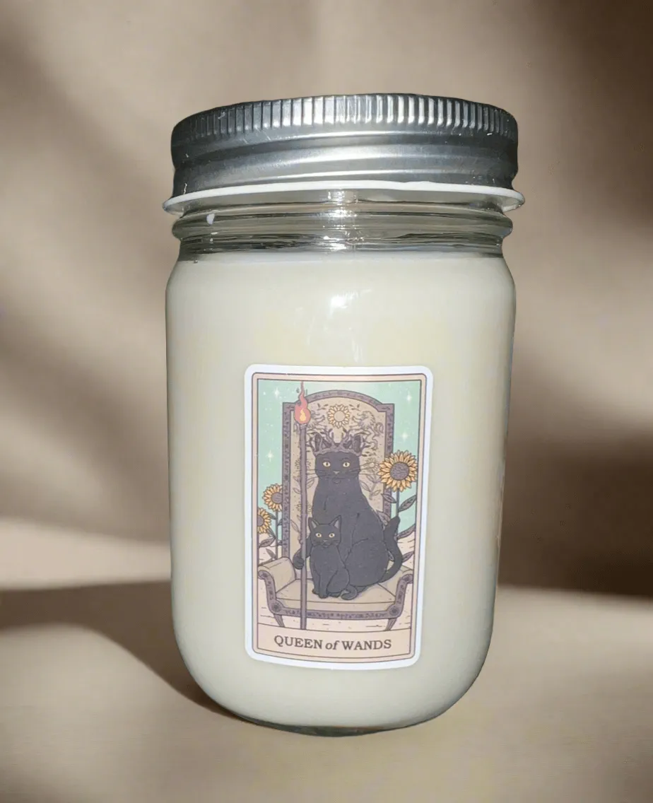 Dragons Blood Scent 12 oz Tarot Card Soy Candle