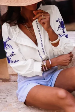 Dreamland Floral Embroidered Top
