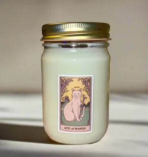 Dry Gin & Cypress Scent 12 oz Tarot Card Soy Candle