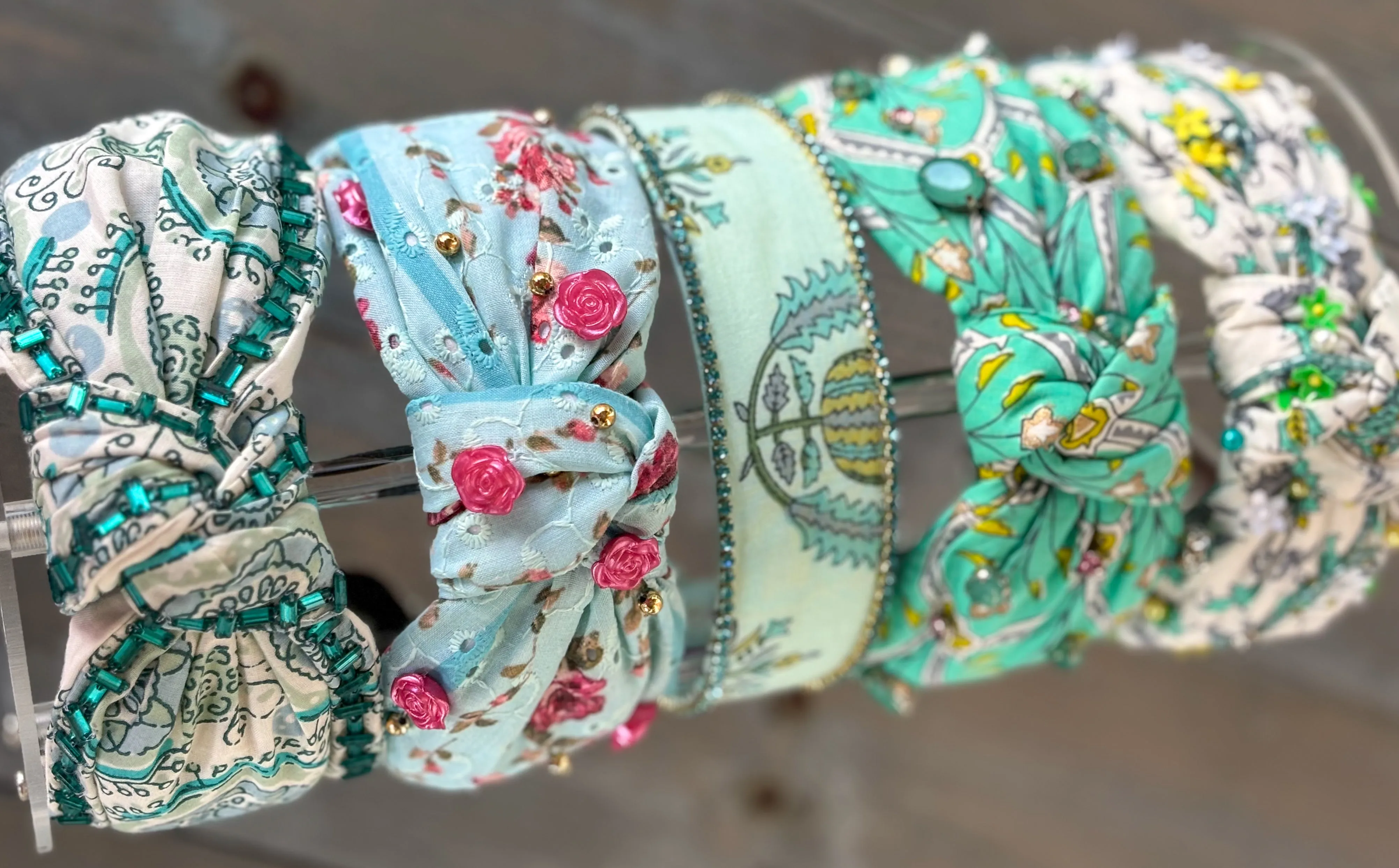 Elizabeth Rhinestone Edge Flat Headband