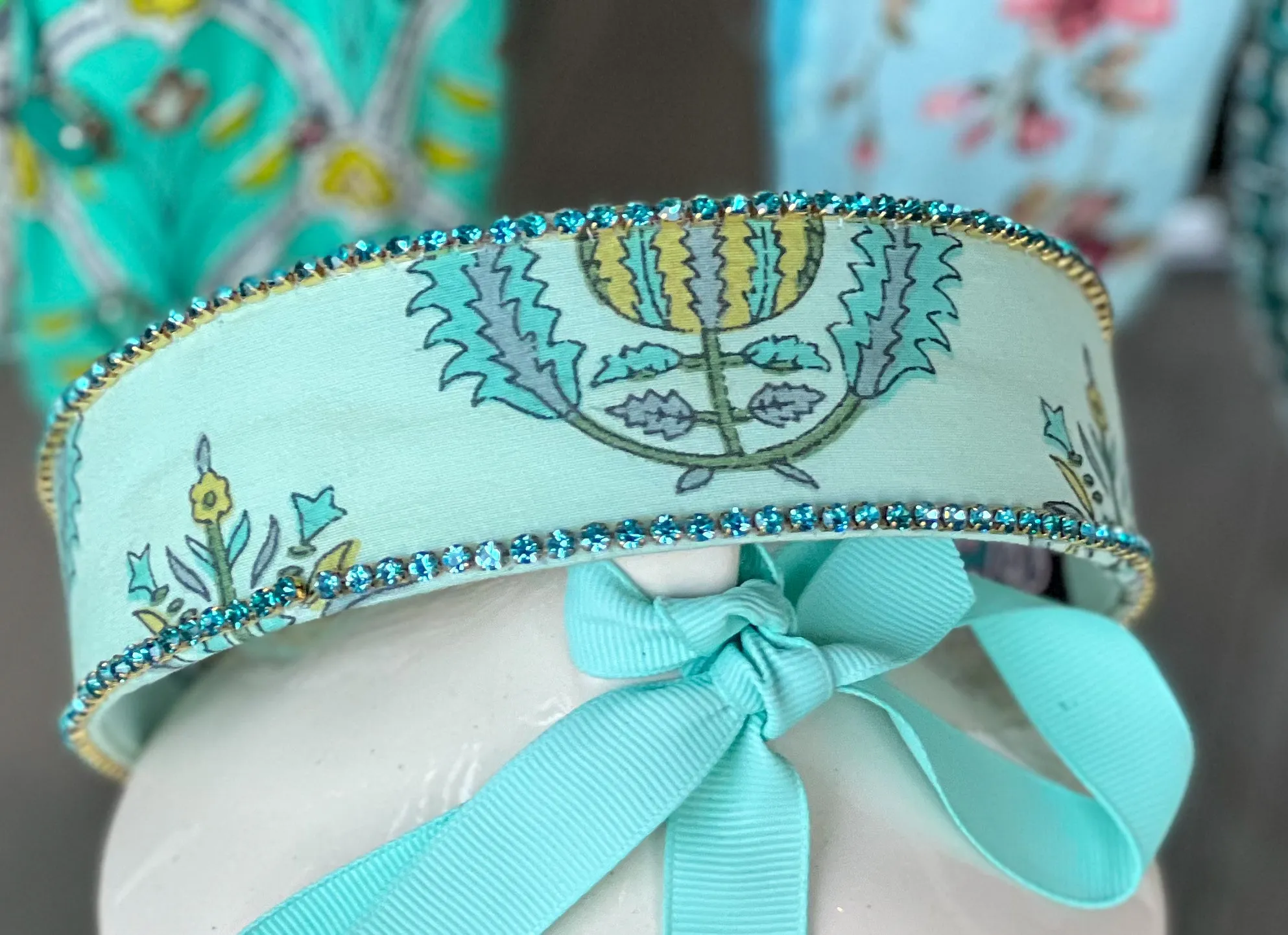 Elizabeth Rhinestone Edge Flat Headband
