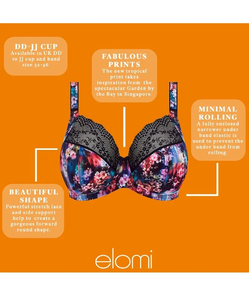 Elomi Lucie Underwire Stretch Plunge Bra - Cherry Blossom