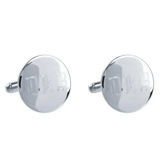Engraved Round Cuff Links