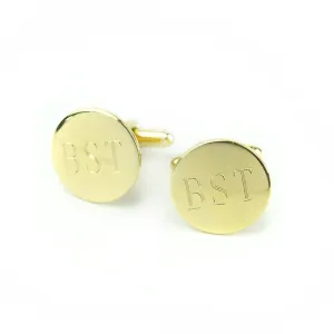 Engraved Round Cuff Links