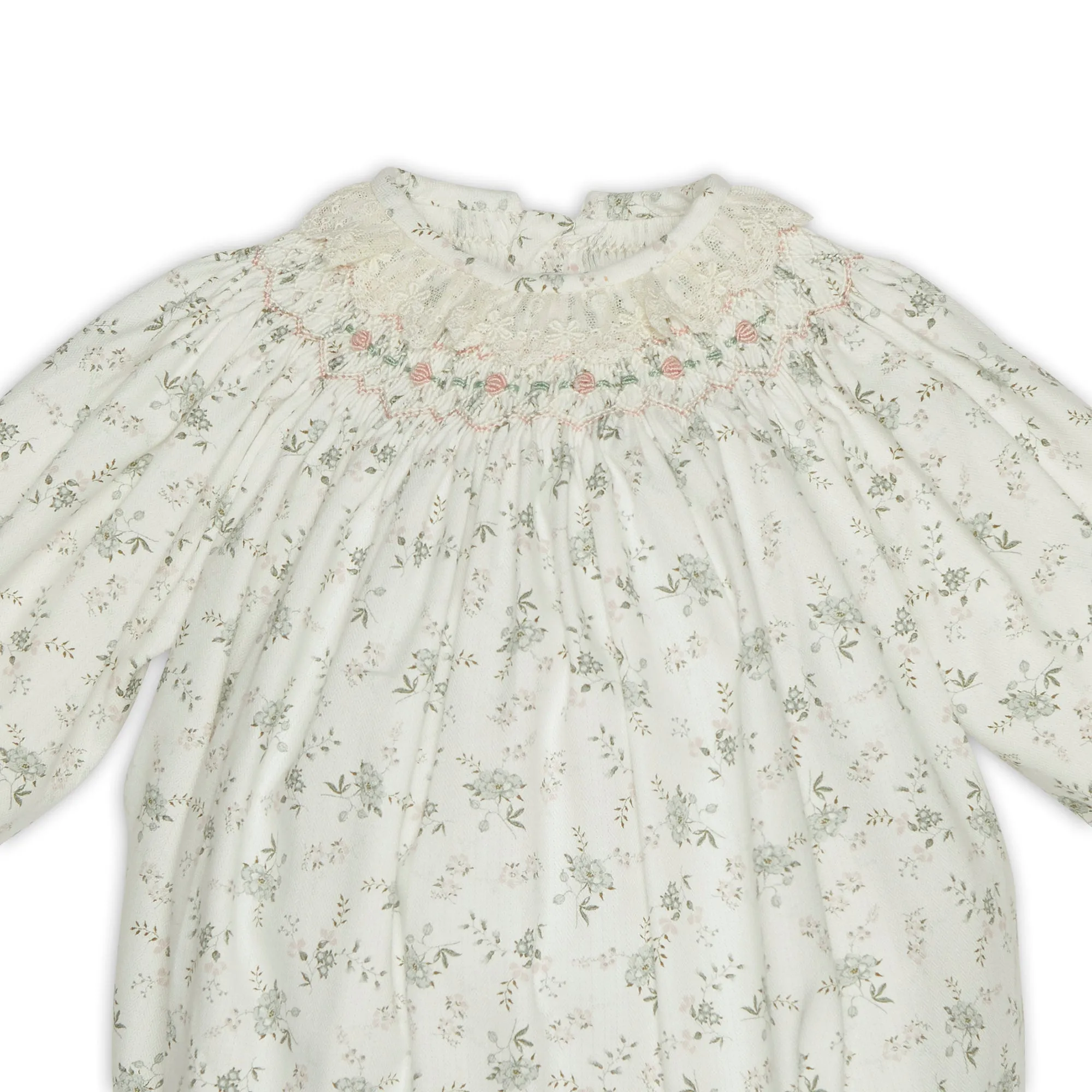 EVELINA HAND-SMOCKED ROMPER