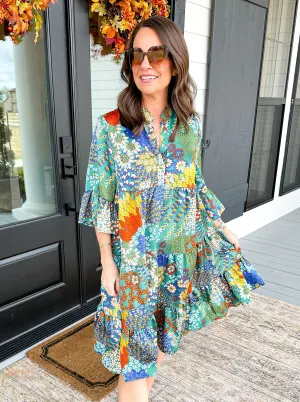 Evergreen Blossoms Dress