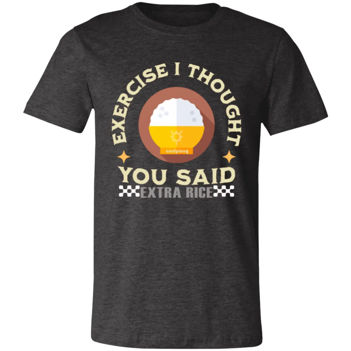 Exercise I Thought You Said Extra Rice Yellow Unisex Jersey T-Shirt