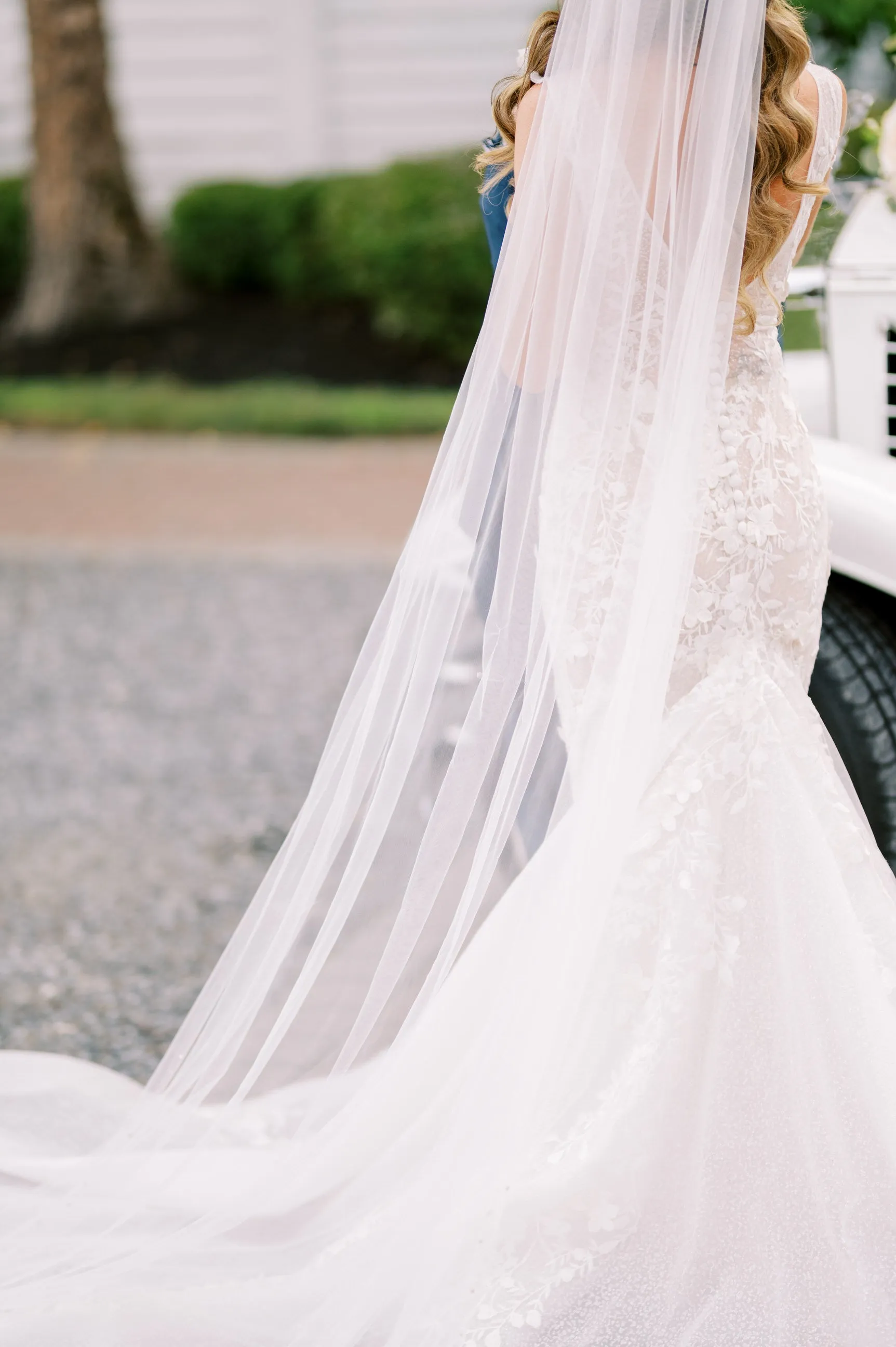 Extra Long Royal Wedding Veil, Single Tier Raw Edge Bridal Veil