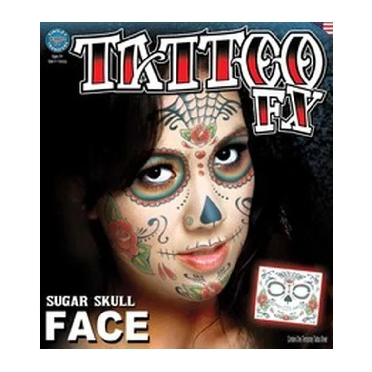Face – Sugar Skull – Temporary Tattoo