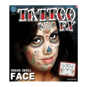 Face – Sugar Skull – Temporary Tattoo