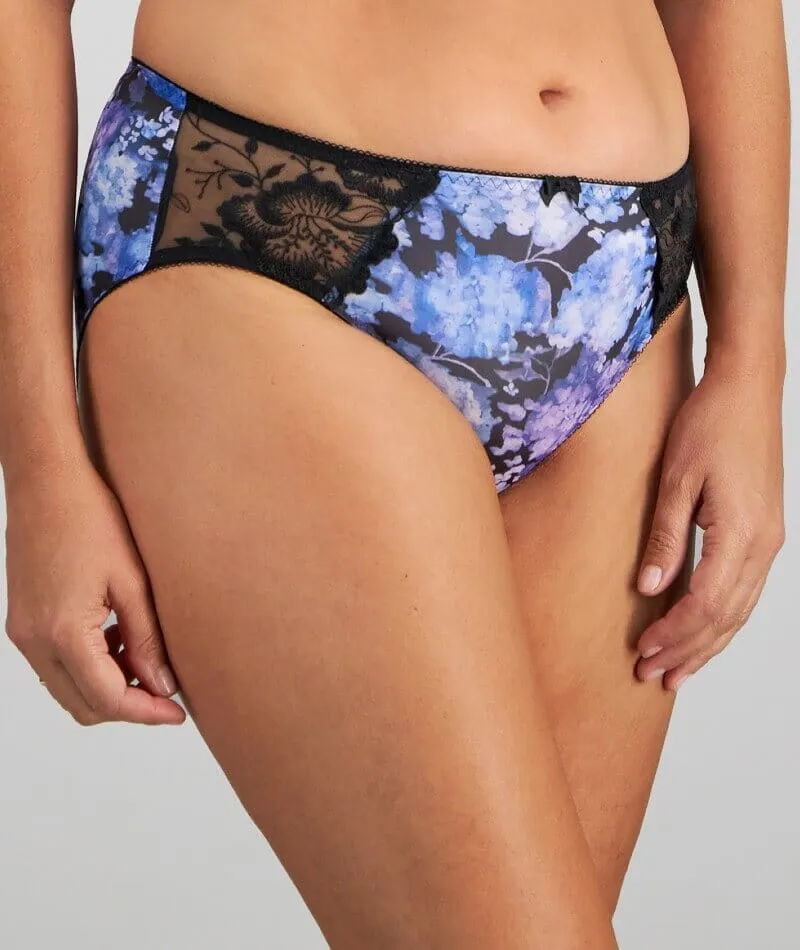Fayreform Wild Violet Full Brief - Blue Hydrangea Print
