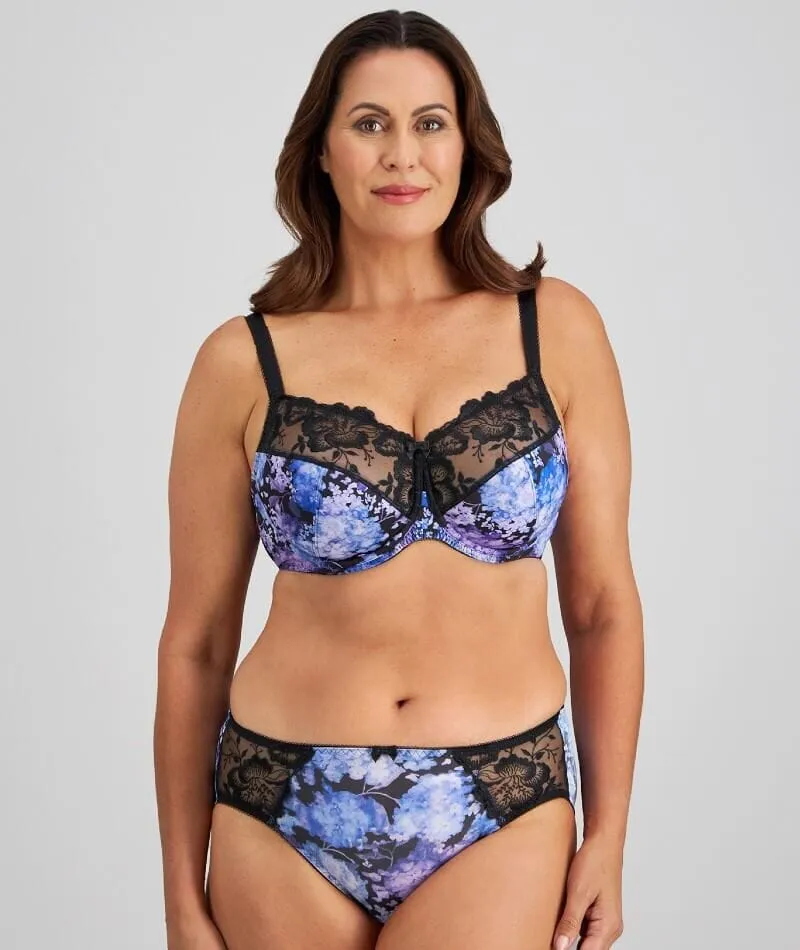 Fayreform Wild Violet Full Brief - Blue Hydrangea Print